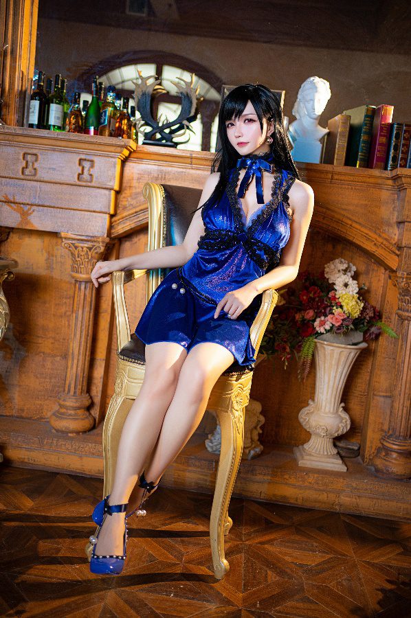 [Cosplay] Hoshilily 星之迟迟 – Tifa Lockhart dress ver. 蒂法 (Final Fantasy VII Remake)