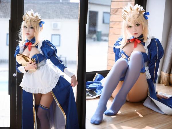 [Cosplay] Wang Zhizi 汪知子 – Artoria Pendragon 白枪呆 (FGO)