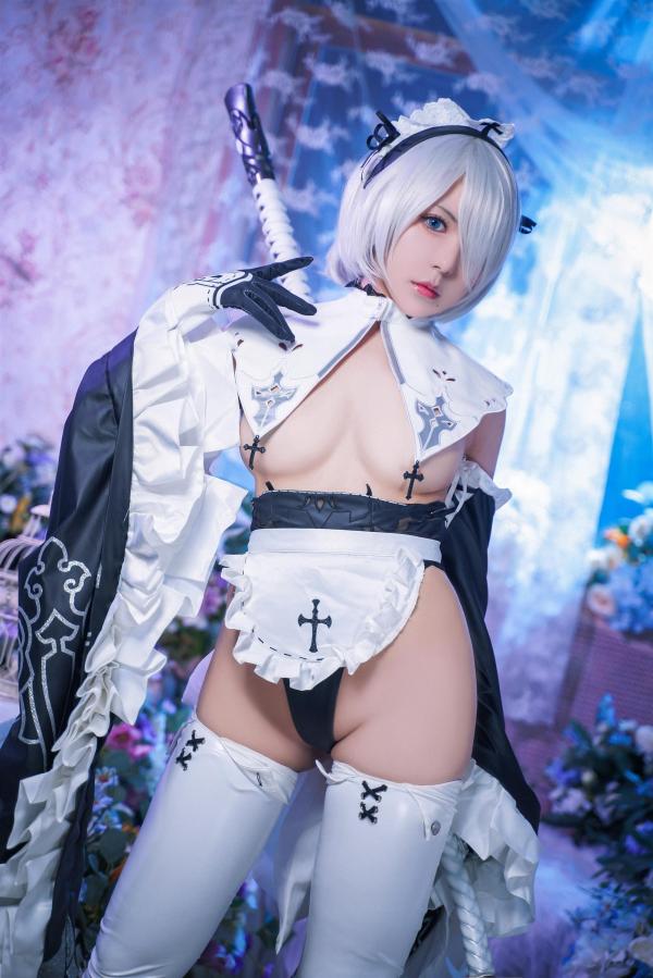 Cosplay 虎森森 NO.004 2B女仆 [15P]
