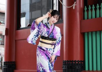 Cosplay Hane Ame 雨波 Original Violet Kimono 紫羅蘭夏日浴衣